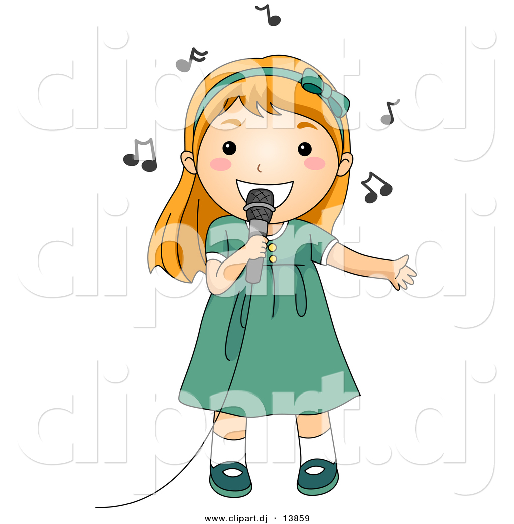 Lady Singing Clipart
