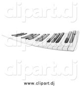 February 7th, 2014: Clipart of a Piano Keyboard by Leo Blanchette