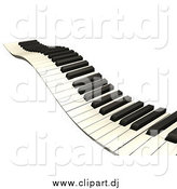 May 6th, 2014: Clipart of a Wavy Keyboard by KJ Pargeter