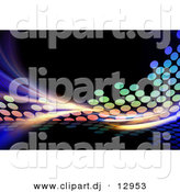 August 20th, 2012: Clipart of Equalizer Pattern over Black Background by Arena Creative
