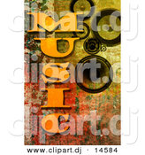 October 14th, 2012: Clipart of MUSIC Word over Speakers on Rusty Background by Chrisroll