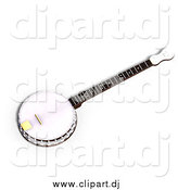 May 9th, 2015: Vector Clipart of a 3d Banjo Instrument by