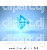 Vector Clipart of a 3d Blue Speaker by