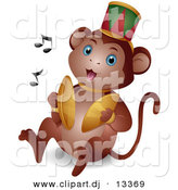 September 3rd, 2012: Vector Clipart of a Cartoon Circus Monkey Playing Cymbals by BNP Design Studio
