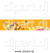February 22nd, 2014: Vector Clipart of a Festival Banner with Musicians and Instruments by NL Shop