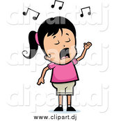 March 31st, 2014: Vector Clipart of a Hispanic Girl Singer by Cory Thoman