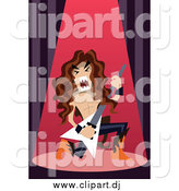 June 9th, 2014: Vector Clipart of a Male Rock Star Playing a Guitar on Stage by Mayawizard101