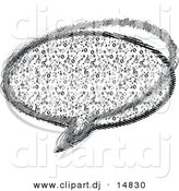 Vector Clipart of a Music Notes Chat Bubble by Andrei Marincas