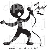 August 29th, 2012: Vector Clipart of a Person Singin into Microphone - Silhouette by