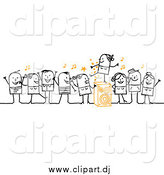 February 4th, 2014: Vector Clipart of Stick People at a Dance Party by NL Shop