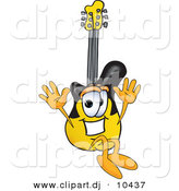 August 22nd, 2012: Vector of a Cartoon Guitar Jumping by Mascot Junction