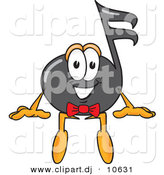 August 22nd, 2012: Vector of a Cartoon Music Note Sitting by Mascot Junction