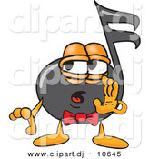August 22nd, 2012: Vector of a Cartoon Music Note Whispering and Gossiping by Mascot Junction