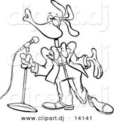 August 23rd, 2012: Vector of Cartoon Singing Bird - Coloring Page Outline by Toonaday