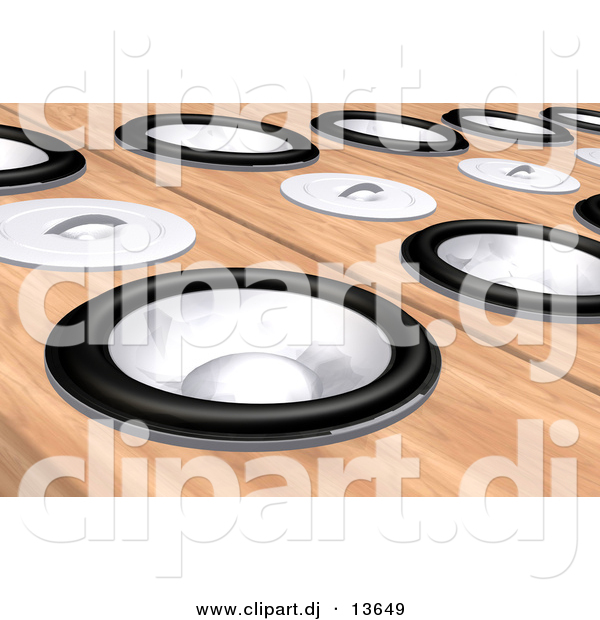 Clipart of a Wood Speaker Background
