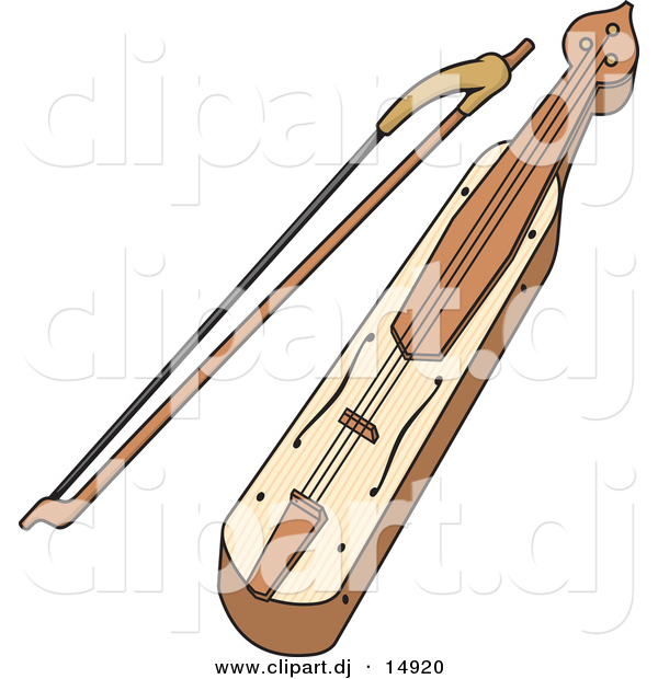 Vector Clipart of a Kemenche Music Instrument