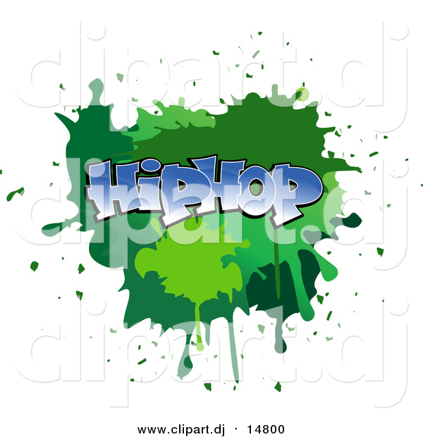 Vector Clipart of a Splatter with Hip Hop Text