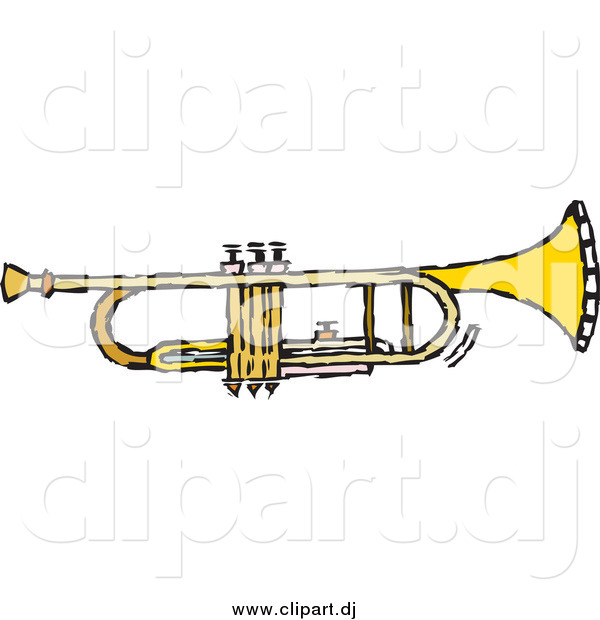 Vector Clipart of a Trumpet