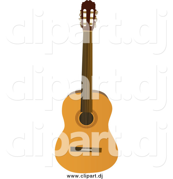 Vector Clipart of an Acoustic Guitar