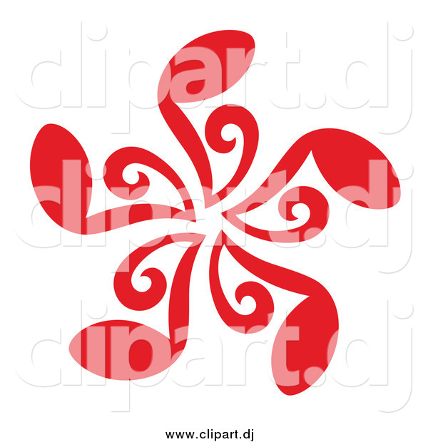 Vector Clipart of Red Music Notes Forming a Circle