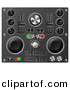 3d Vector Clipart of a Knobs, Switches, and Dials on a Soundboard by AtStockIllustration
