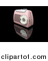 Clipart of a 3d Retro Pink Radio by KJ Pargeter