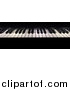 Clipart of a 3d Shiny Black and White Piano Keyboard by