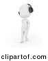 Clipart of a 3d White Man Cartoon Wearing Head Phones by BNP Design Studio