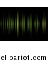 Clipart of a Background of Green and Yellow Equalizer Lines over Black by Michaeltravers