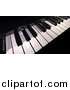Clipart of a Black and White 3d Piano Keyboard by Frank Boston