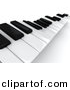 Clipart of Wavy 3d Piano Keyboard Keys by BNP Design Studio