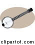 Vector Clipart of a Banjo by R Formidable