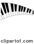 Vector Clipart of a Curved Keyboard by Pams Clipart