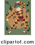 Vector Clipart of a Dancing Mime by