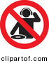 Vector Clipart of a No DJs Allowed Sign by Any Vector