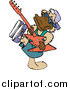 Vector Clipart of a Platypus Musician Playing a Guitar by Dennis Holmes Designs