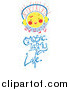 Vector Clipart of a Sun Character with Headphones over Music Is My Life Text by Cherie Reve