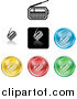 Vector Clipart of Colorful Radio Icon Buttons by AtStockIllustration