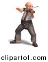 Vector Clipart of Grandpa Playing Violin: 3d Design by Ralf61