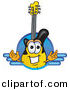 Vector of a Cartoon Guitar Logo V2 by Mascot Junction