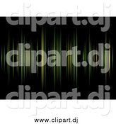Clipart of a Background of Green and Yellow Equalizer Lines over Black by Michaeltravers
