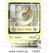 Clipart of a Cartoon Old Radio by Djart