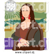 January 13th, 2014: Clipart of Mona Lisa with a Disco Ball by Maria Bell