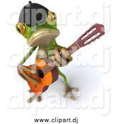 March 10th, 2014: Vector Clipart of a 3d French Frog Guitarist by