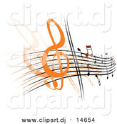 August 9th, 2017: Vector Clipart of a Background of Staff and Music Notes by Vector Tradition SM