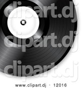 October 18th, 2017: Vector Clipart of a Black Vinyl Record with a Blank White Label by Elaineitalia