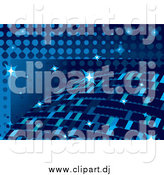 May 15th, 2015: Vector Clipart of a Blue Disco Ball Background with Sparkles by MilsiArt