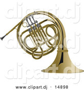 May 30th, 2016: Vector Clipart of a Brass French Horn by