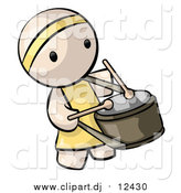 Vector Clipart of a Chinese Drummer Man by Leo Blanchette