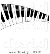 April 18th, 2016: Vector Clipart of a Curved Keyboard by Pams Clipart